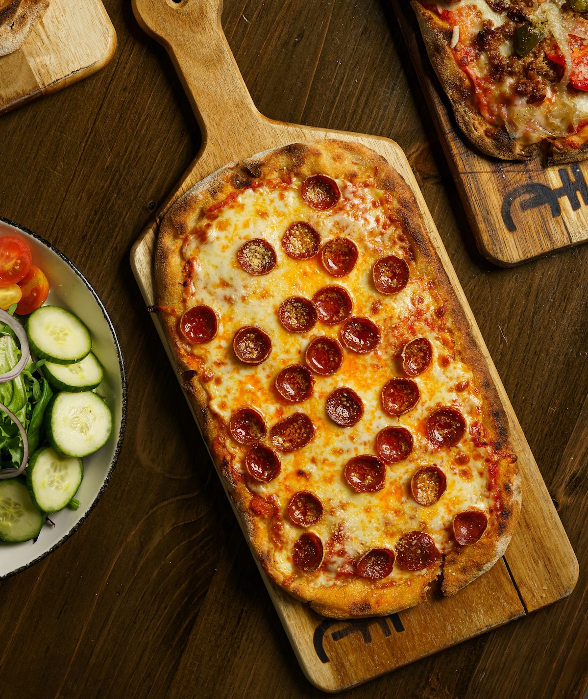 Freshly prepared Roman Pinsa